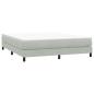 Preview: ARDEBO.de - Boxspringbett ohne Matratze Hellgrau 180x210 cm Samt