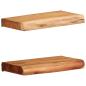 Preview: ARDEBO.de - Wandregale 2 Stk. 30x20x3,5 cm Massivholz Akazie