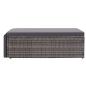 Preview: 2-tlg. Garten-Lounge-Set mit Auflagen Poly Rattan Grau