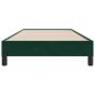 Preview: Boxspringbett ohne Matratze Dunkelgrün 100x210 cm Samt