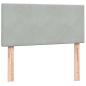 Preview: Boxspringbett mit Matratze Hellgrau 80x210 cm Samt
