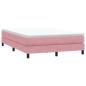 Preview: Boxspringbett mit Matratze Rosa 160x210 cm Samt