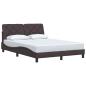 Preview: Bettgestell ohne Matratze Dunkelbraun 120x200 cm Stoff