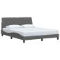 Preview: Bettgestell ohne Matratze Dunkelgrau 160x200 cm Stoff