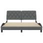 Preview: Bettgestell ohne Matratze Dunkelgrau 160x200 cm Stoff