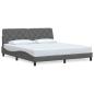 Preview: Bettgestell ohne Matratze Dunkelgrau 180x200 cm Stoff