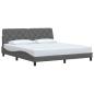 Preview: Bettgestell ohne Matratze Dunkelgrau 180x200 cm Stoff