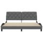Preview: Bettgestell ohne Matratze Dunkelgrau 180x200 cm Stoff