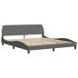 Preview: Bettgestell ohne Matratze Dunkelgrau 180x200 cm Stoff