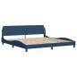 Preview: Bettgestell ohne Matratze Blau 200x200 cm Stoff