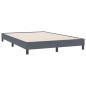 Preview: Boxspringbett ohne Matratze Dunkelgrau 160x220 cm Samt