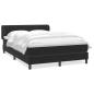 Preview: Boxspringbett mit Matratze Schwarz 160x210 cm Samt