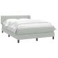 Preview: Boxspringbett mit Matratze Hellgrau 160x210 cm Samt