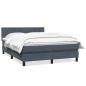 Preview: Boxspringbett mit Matratze Dunkelgrau 160x210 cm Samt