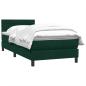 Preview: Boxspringbett mit Matratze Dunkelgrün 80x220 cm Samt