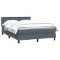 Preview: Boxspringbett mit Matratze Dunkelgrau 160x210 cm Samt