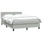 Preview: Boxspringbett mit Matratze Hellgrau 160x210 cm Samt
