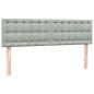 Preview: Boxspringbett mit Matratze Hellgrau 160x210 cm Samt