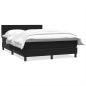 Preview: Boxspringbett mit Matratze Schwarz 160x210 cm Samt