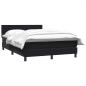 Preview: Boxspringbett mit Matratze Schwarz 160x210 cm Samt