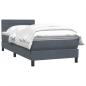 Preview: Boxspringbett mit Matratze Dunkelgrau 80x210 cm Samt