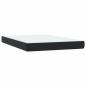 Preview: Boxspringbett mit Matratze Schwarz 160x210 cm Samt
