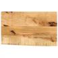 Preview: ARDEBO.de - Tischplatte 50x30x2,5 cm Baumkante Massivholz Raues Mangoholz