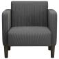 Preview: Sessel mit Armlehnen Dunkelgrau 54 cm Cordstoff