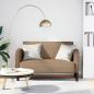 Preview: ARDEBO.de - Zweisitzer-Sofa Cappuccino-Braun 110 cm Kunstleder
