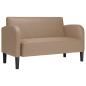 Preview: Zweisitzer-Sofa Cappuccino-Braun 110 cm Kunstleder