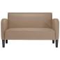 Preview: Zweisitzer-Sofa Cappuccino-Braun 110 cm Kunstleder