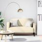 Preview: ARDEBO.de - Zweisitzer-Sofa Creme 110 cm Kunstleder