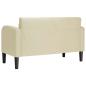 Preview: Zweisitzer-Sofa Creme 110 cm Kunstleder