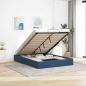 Preview: ARDEBO.de - Ottoman-Bett ohne Matratze Blau 140x190 cm Stoff