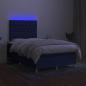 Preview: Boxspringbett mit Matratze & LED Blau 120x190 cm Stoff