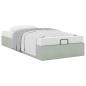 Preview: Ottoman-Bett ohne Matratze Hellgrau 90x190 cm Samt