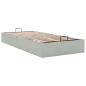 Preview: Ottoman-Bett ohne Matratze Hellgrau 90x190 cm Samt