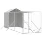 Preview: Outdoor-Hundezwinger mit Dach Silbern 2x6x2,5m Verzinkter Stahl