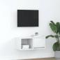 Preview: ARDEBO.de - TV-Schrank Weiß 60x31x25,5 cm Holzwerkstoff