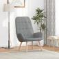 Preview: ARDEBO.de - Relaxsessel Hellgrau Stoff