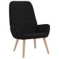 Preview: Relaxsessel mit Hocker Schwarz Stoff