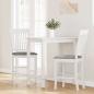 Preview: Barhocker mit Kissen 2 Stk. Wei? Massivholz Gummibaum