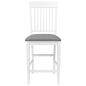 Preview: Barhocker mit Kissen 2 Stk. Wei? Massivholz Gummibaum