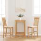 Preview: ARDEBO.de - Barhocker mit Kissen 2 Stk. Natur Massivholz Gummibaum