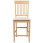 Preview: Barhocker mit Kissen 2 Stk. Natur Massivholz Gummibaum