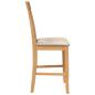 Preview: Barhocker mit Kissen 2 Stk. Natur Massivholz Gummibaum