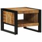 Preview: ARDEBO.de - Couchtisch 50x50x38 cm Raues Massivholz Mango