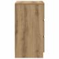 Preview: Nachttisch mit 3 Schubladen Artisan-Eiche 39x35x65 cm