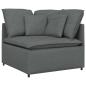 Preview: Modulares Sofa mit Kissen Stoff Dunkelgrau