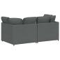 Preview: Modulares Sofa mit Kissen Stoff Dunkelgrau